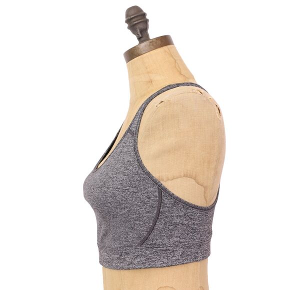 VSX Victoria's Secret Sport Player Crossback Bra M Gray Athletic Mid-Support B75 - Picture 4 of 5